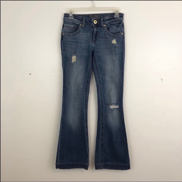 Like New DL1961 Distressed Flare Jeans - Picture 2 of 3